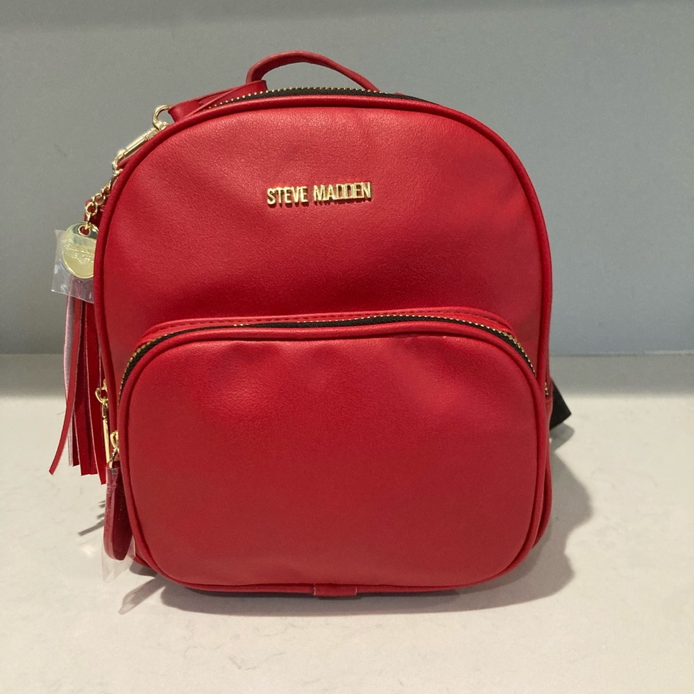 Steve Madden Red Mini Backpack